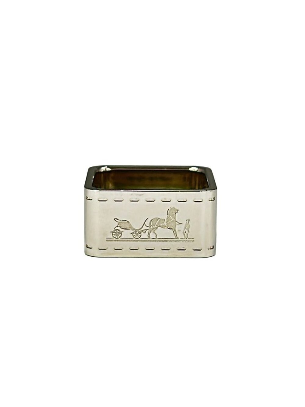 Hermes Scarf Ring Bolduc Silver
